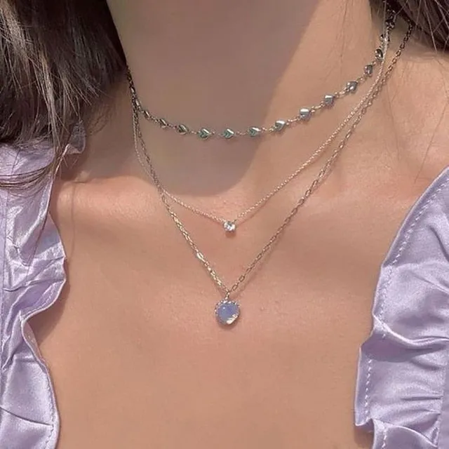 Boho Necklaces & Pendants Vintage Multilayer Choker Necklace Women Fashion Collar Collier Femme Moon Jewelry Accessories