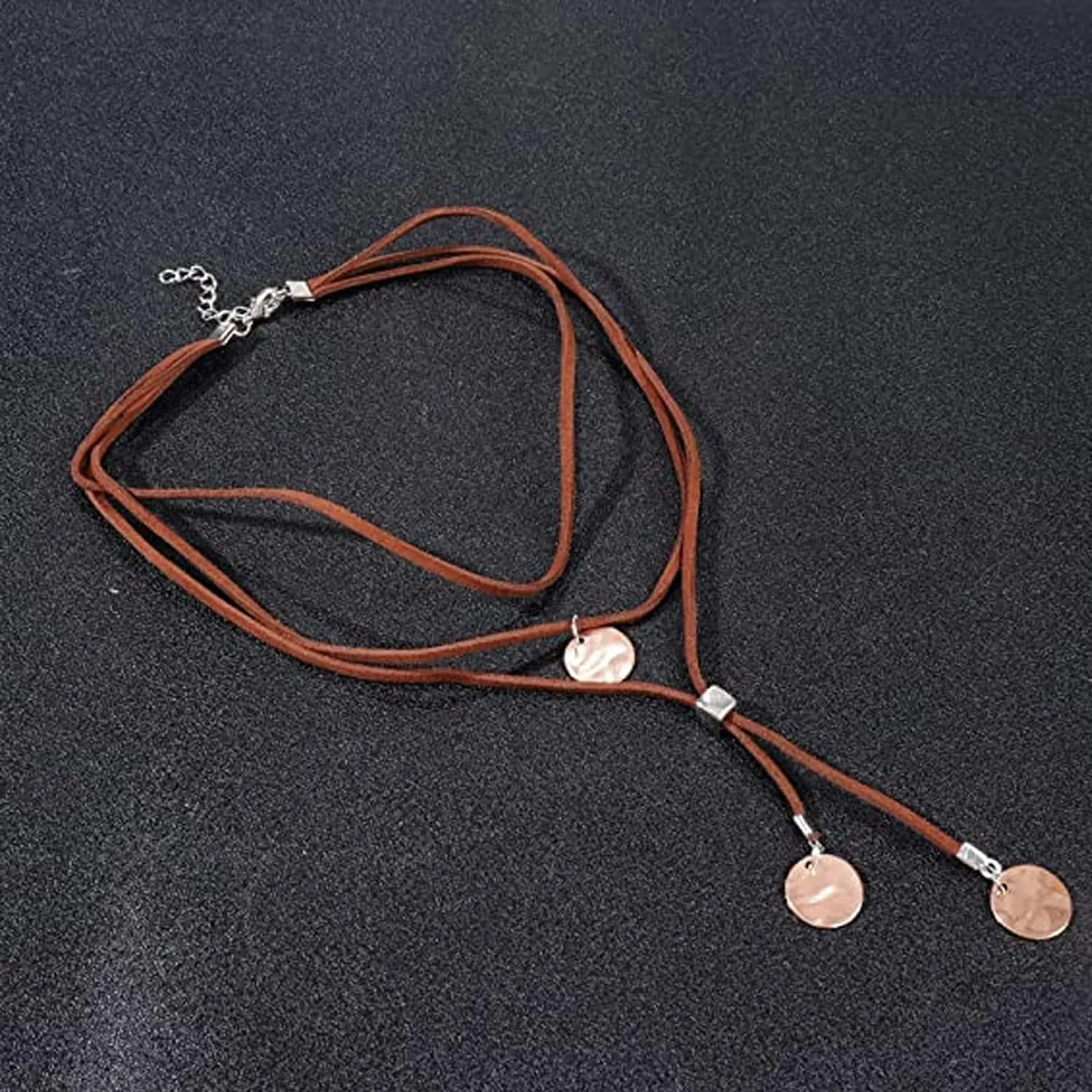 Boho Necklaces for Women Western Outfits Cowgirl Necklace for Women Trendy Handmade Boho Jewelry Leather Necklace Country Jewelry Gifts for Women