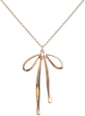 Bow Necklace for Women Gold Flowing Ribbon Bow Pendant Necklaces Dainty Bow Jewelry Bowknot Choker Necklace Fashion Bow Jewlery Men