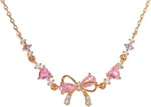 Bow Zircon Bracelet - Friendship is Like a Bow, Adjustable Ribbon Bow Beaded Chain Bracelet, Friendship Bracelets with White Pink Zircon