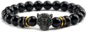 Bracelet Men Black Lava Healing Balance Beads Reiki Buddha Prayer Natural Stone Yoga Bracelet For Women,Light,Gun Black 2