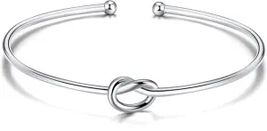 Bridesmaid Proposal Gifts, Stainless Steel Tie The Love Knot Bridesmaid Bracelet with Gift Box