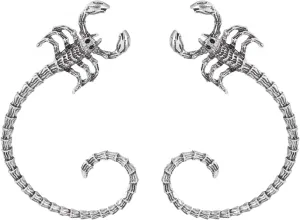 BSLVWG Ear Cuff for Women Punk Scorpion Ear Cuff Silver Scorpion Ear Clip Wrap Earrings Gothic Scorpion Animal Ear Climber Earrings Halloween Jewelry for Women