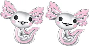 Cartoon Axolotl Earrings Stud Metal Earring Stud for Women (1)