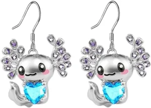 Cartoon Axolotl Earrings Stud Metal Earring Stud forWomen (3)