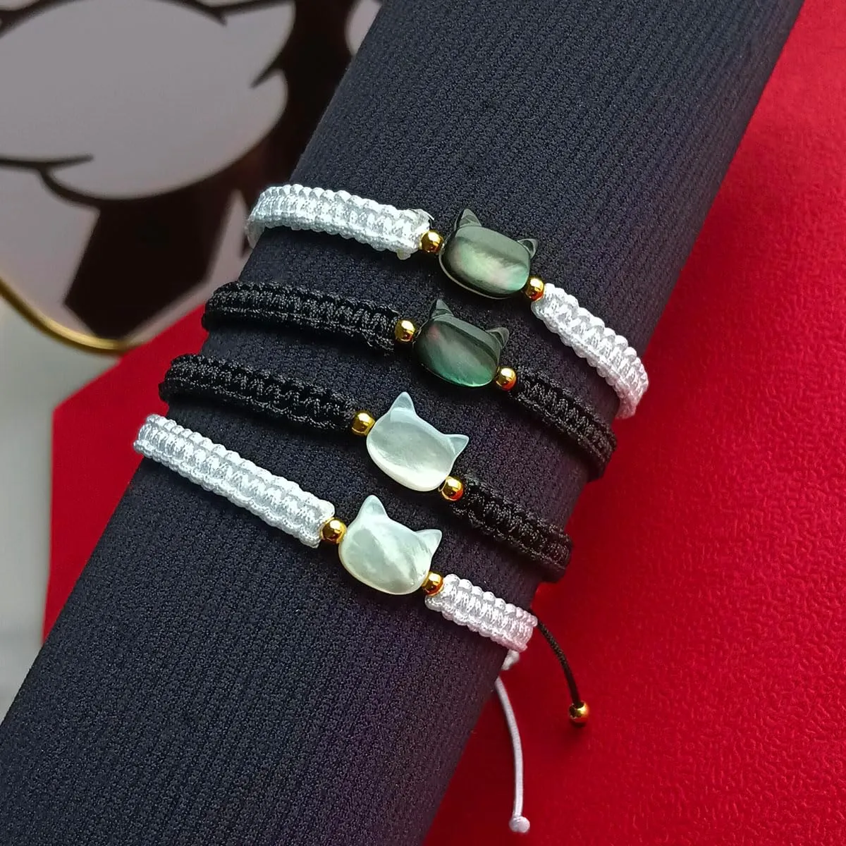 Cat Bracelet Jewelry Gifts for Women Men Bracelet for Good Luck Black Obsidian Women Bracelets Natural Stone Beaded Bracelet Health Good Luck Feng Shui Bracelets For Women Gifts For Women