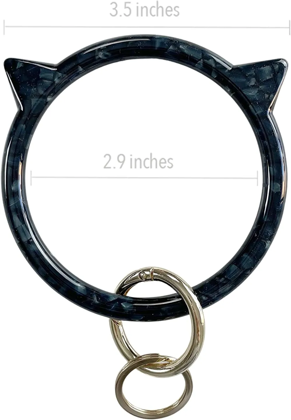 Cat Key Ring Bracelet Wristlet Keychain Keychains Bangle Keyring for Women Girls Key Animal Chain Holder Wrist Car Wallet
