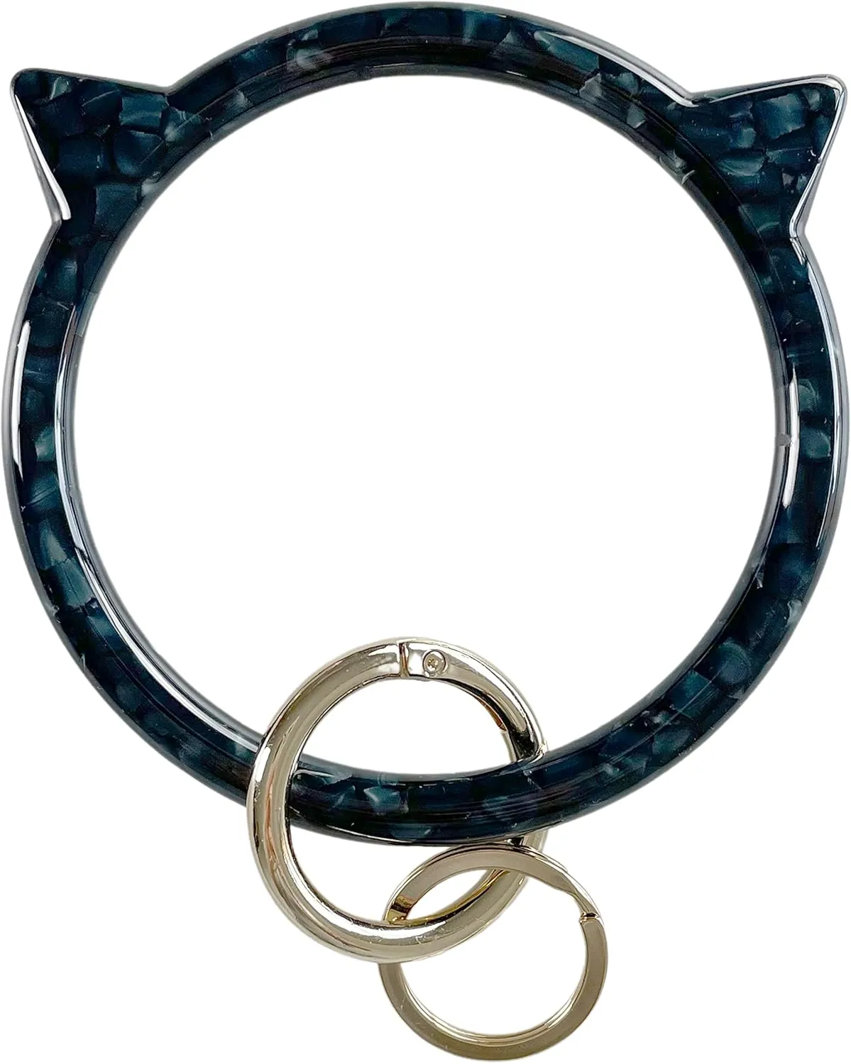 Cat Key Ring Bracelet Wristlet Keychain Keychains Bangle Keyring for Women Girls Key Animal Chain Holder Wrist Car Wallet