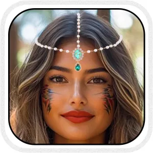 Catery Head Chain Jewelry Turquoise Hair Jewelry Boho Gold Headpiece Indian Head Accessories for Women