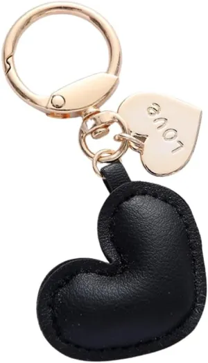 Charm Love Heart Keychain Heart Accessories for Handbags Bag Purse PU Heart Keychain Valentine's Day Gift for Women