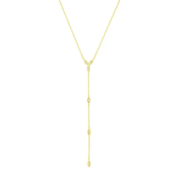 Chiara Lariat Gold Necklace