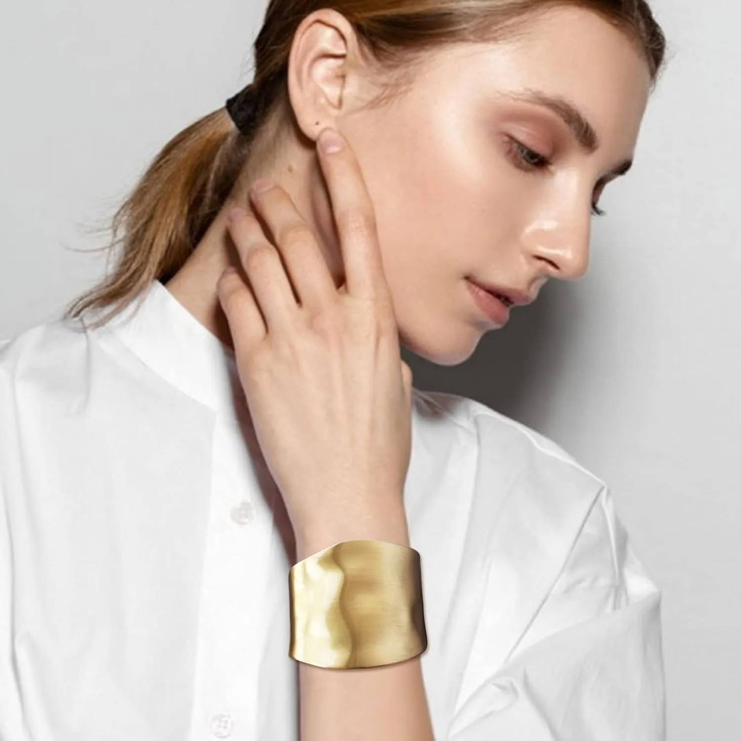 choice of all Gold Bangles for Women Chunky Gold Cuff Bracelet Gold Bracelets Non Tarnish for Women Trendy Jewelry Gifts