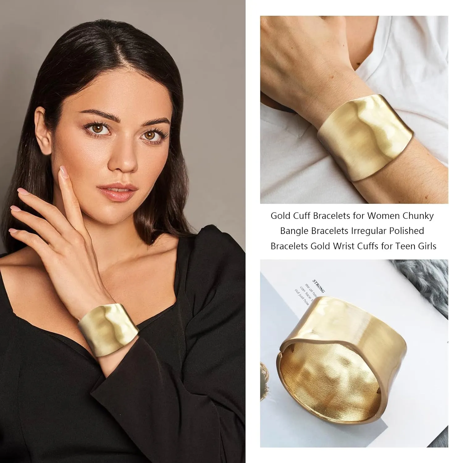 choice of all Gold Bangles for Women Chunky Gold Cuff Bracelet Gold Bracelets Non Tarnish for Women Trendy Jewelry Gifts