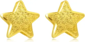 CHOW SANG SANG Gold 999.9 24K Solid Gold Star-Shaped Stud Earrings for Women 69449E