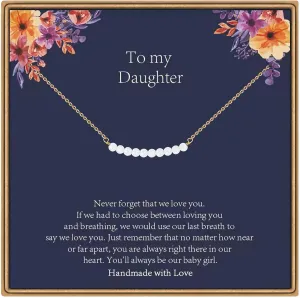 Christmas Gifts for Women - Pearl Necklace, Dainty 14K Gold Pearl Necklaces for Mom Sister Daughter Niece Grandmother Cousin Teacher