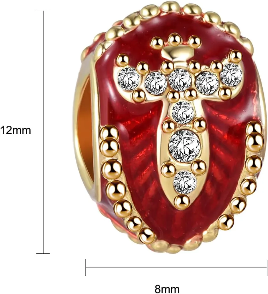 Christmas Halloween Heart Love Dangle Birthstone Women Bead Charms Compatible with Pandora Bracelets