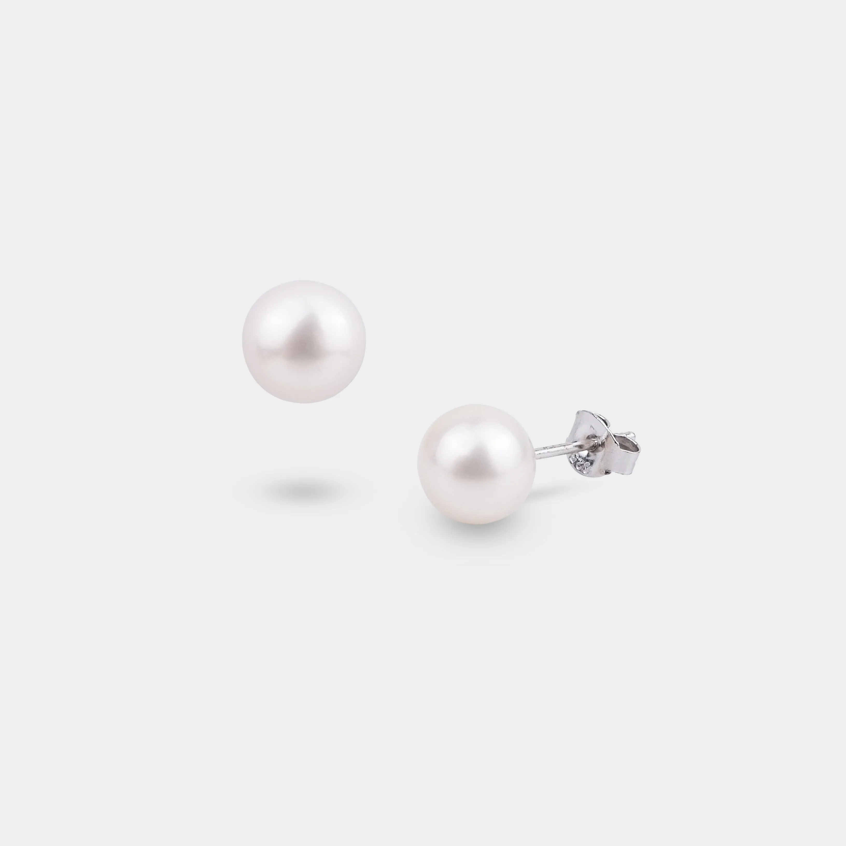 CLASSIC PEARL STUDS (SILVER)