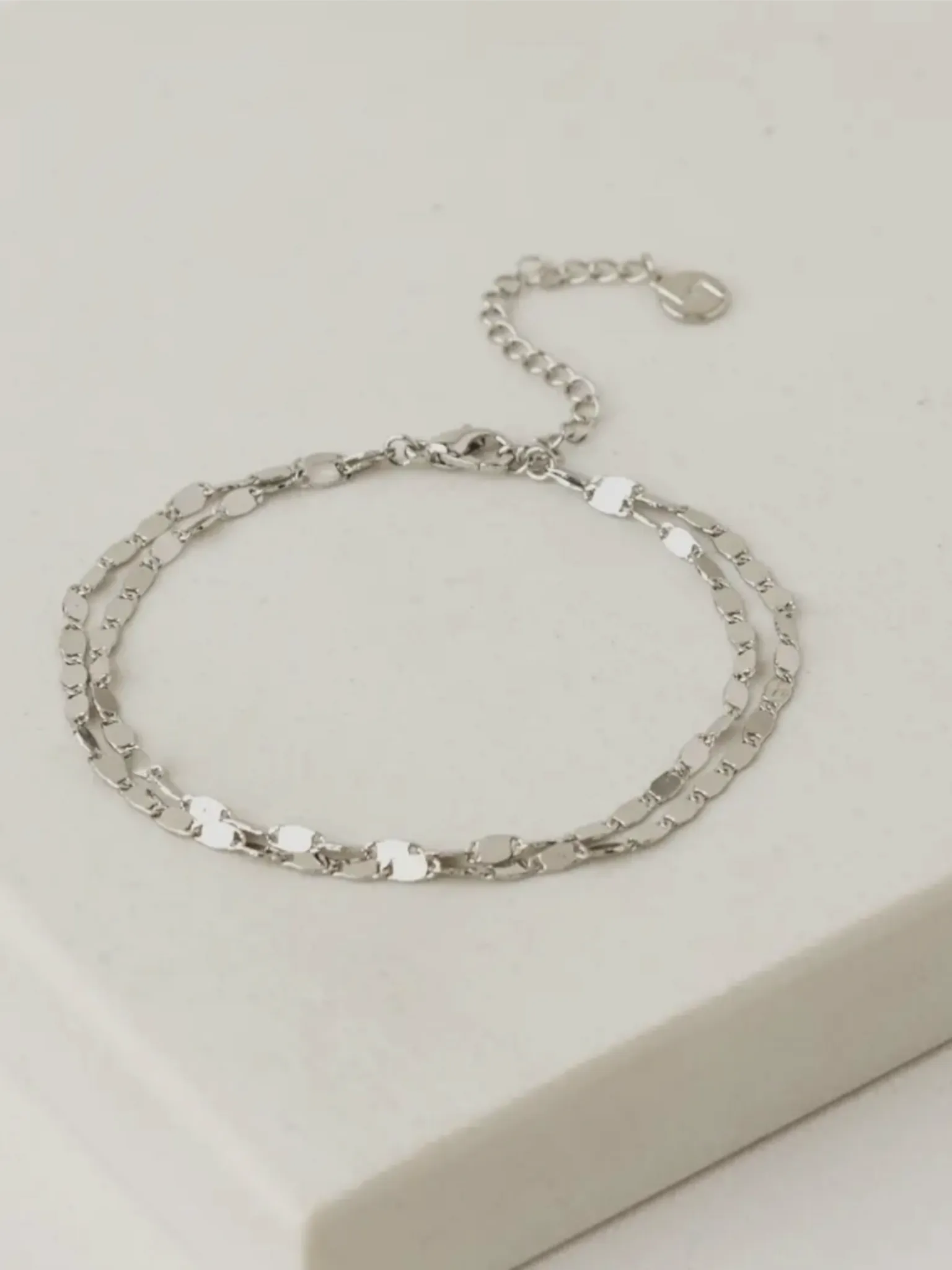 Cleo Double Bracelet - Silver