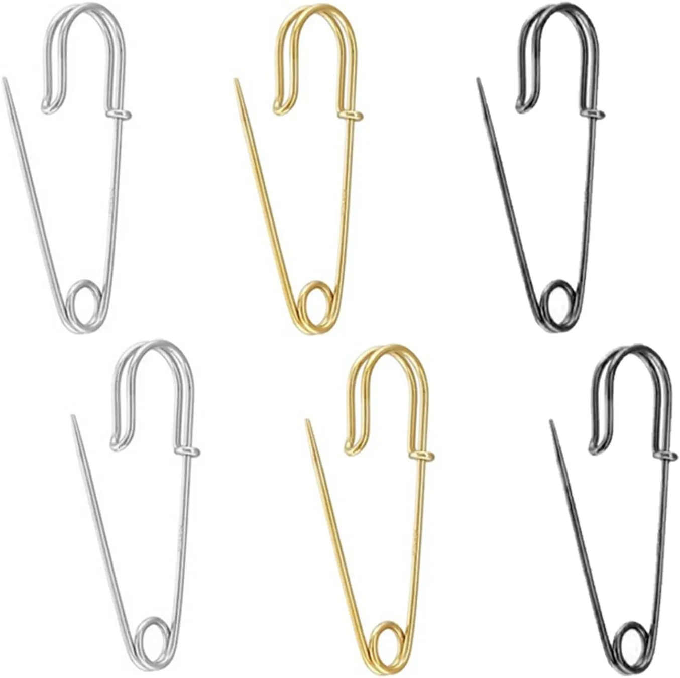 coadipress Safety Pin Earrings for Men Women Personalized Punk Gold Silver Stainless Steel Cartilage Hoop Earrings Minimalist Jewelry Gifts