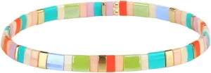 CQUAN CHI Colorful Stretch Strand Bracelets Tila Miyuki Friendship Bracelet Bangle
