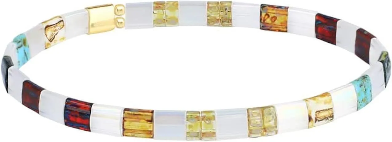 CQUAN CHI Women Beaded Strand Bracelet Handmade Friendship Charm Bracelets New
