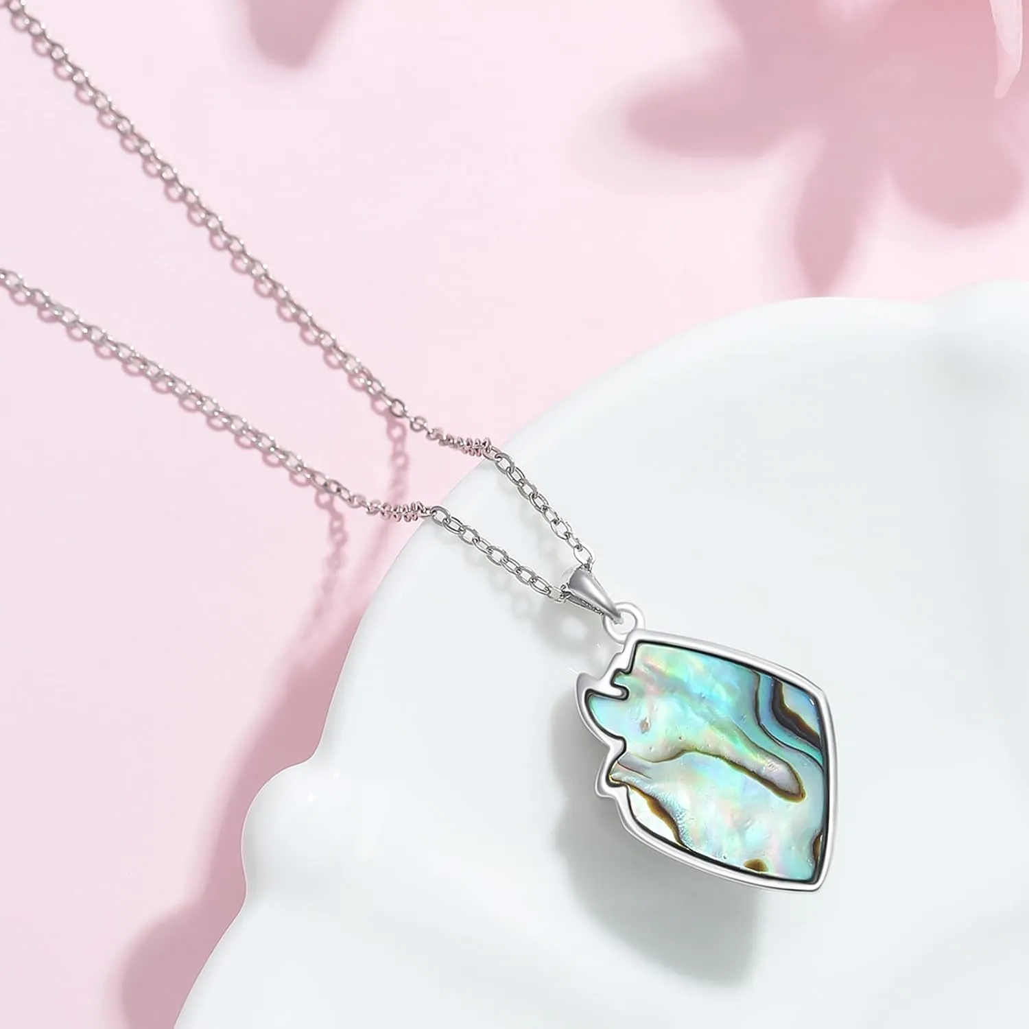 Cross Necklace for Women Men 925 Sterling Silver Abalone Shell/Malachite/Turquoise Cross Pendant Necklaces Religious Jewelry Birthday Graduation Gifts