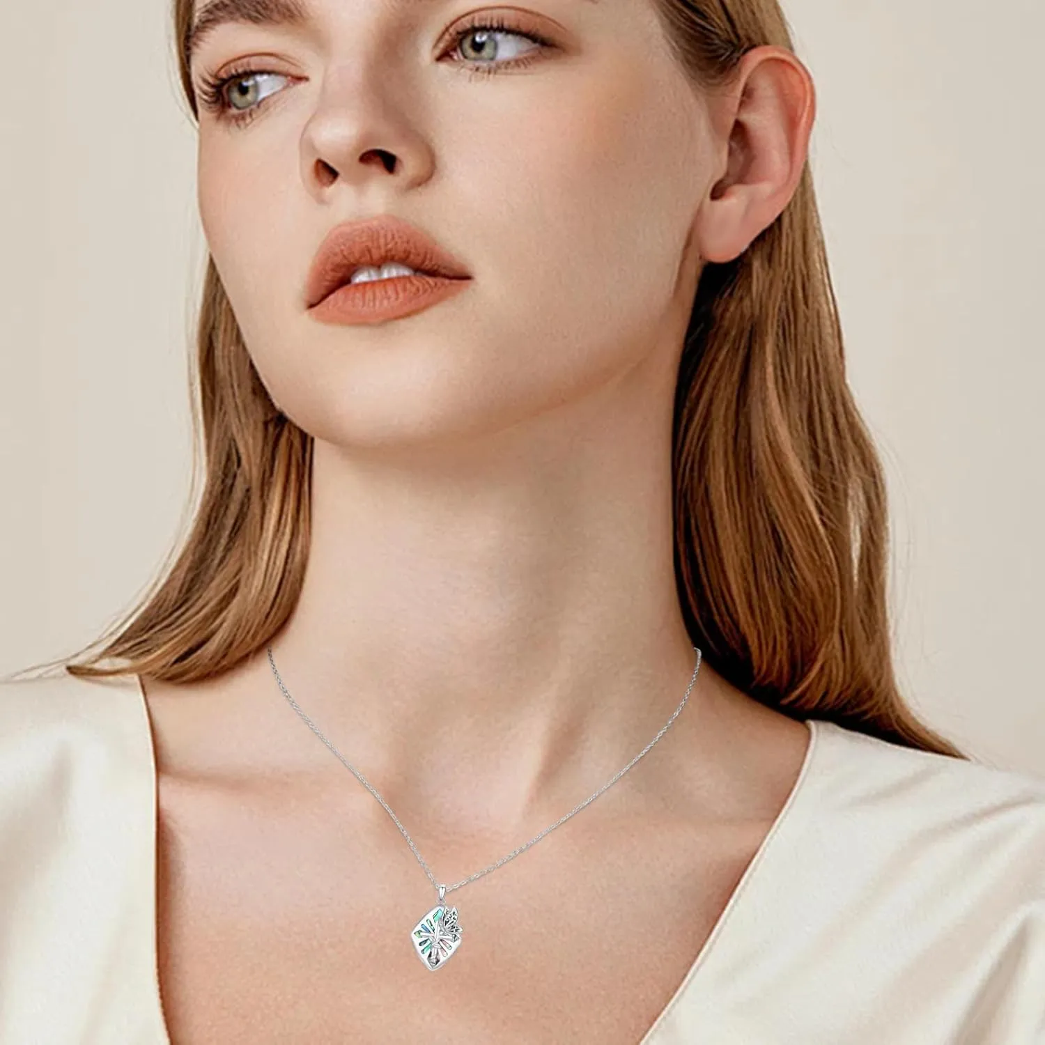 Cross Necklace for Women Men 925 Sterling Silver Abalone Shell/Malachite/Turquoise Cross Pendant Necklaces Religious Jewelry Birthday Graduation Gifts