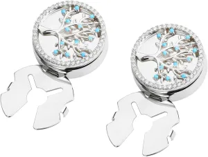 Crystal Cuff Links & Button Covers for Tuxedo Shirts - Elegant Large Buttons Replacement for Suit, Skirt, Wedding Attire Accessories