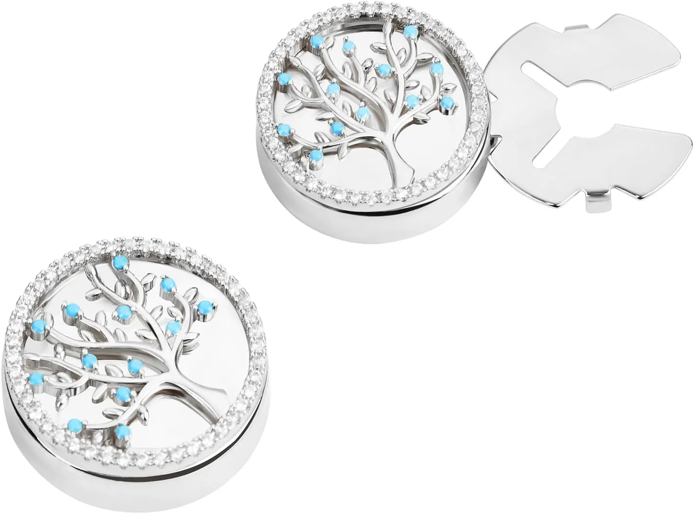 Crystal Cuff Links & Button Covers for Tuxedo Shirts - Elegant Large Buttons Replacement for Suit, Skirt, Wedding Attire Accessories