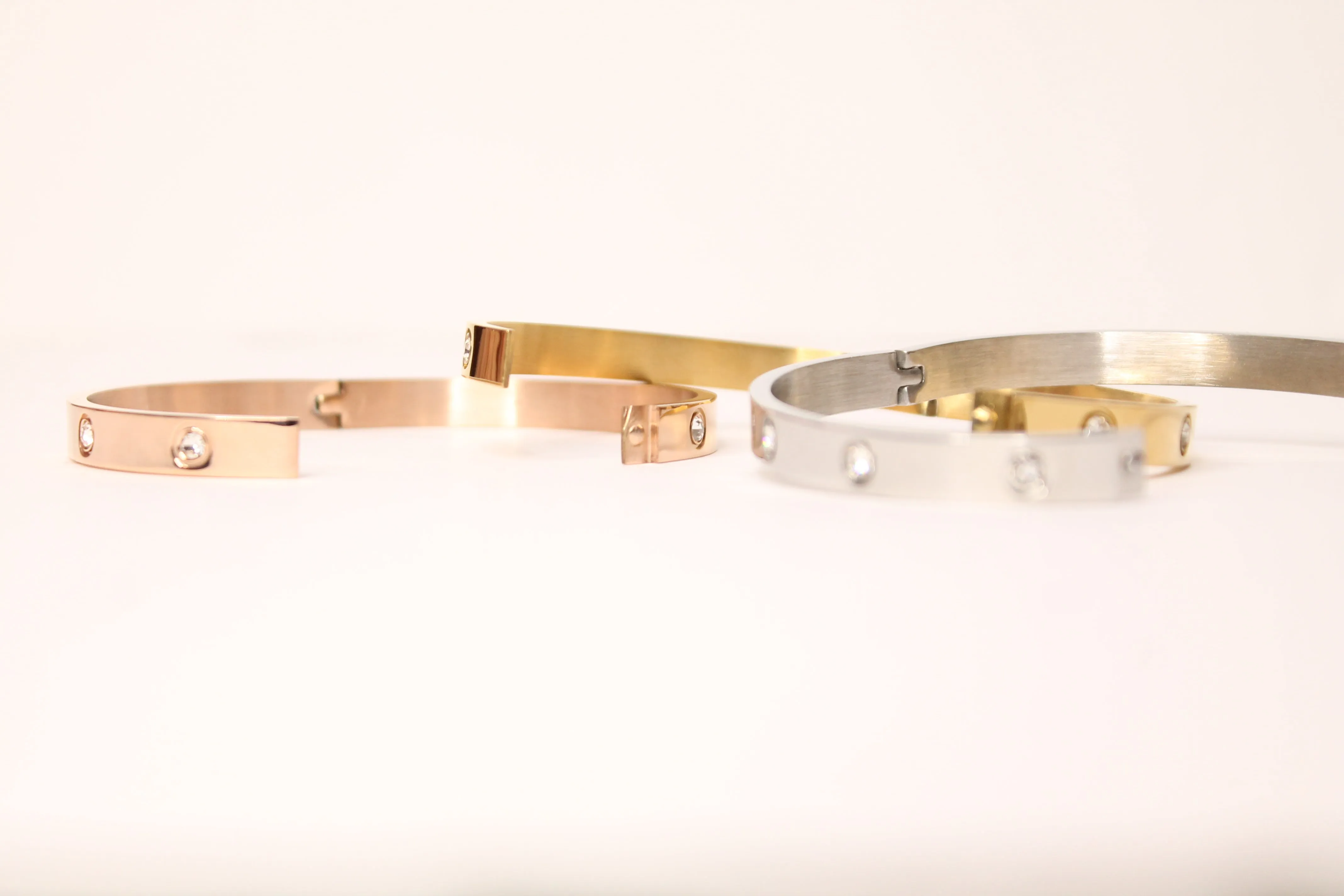 Cuff stainless steel bangles bracelets