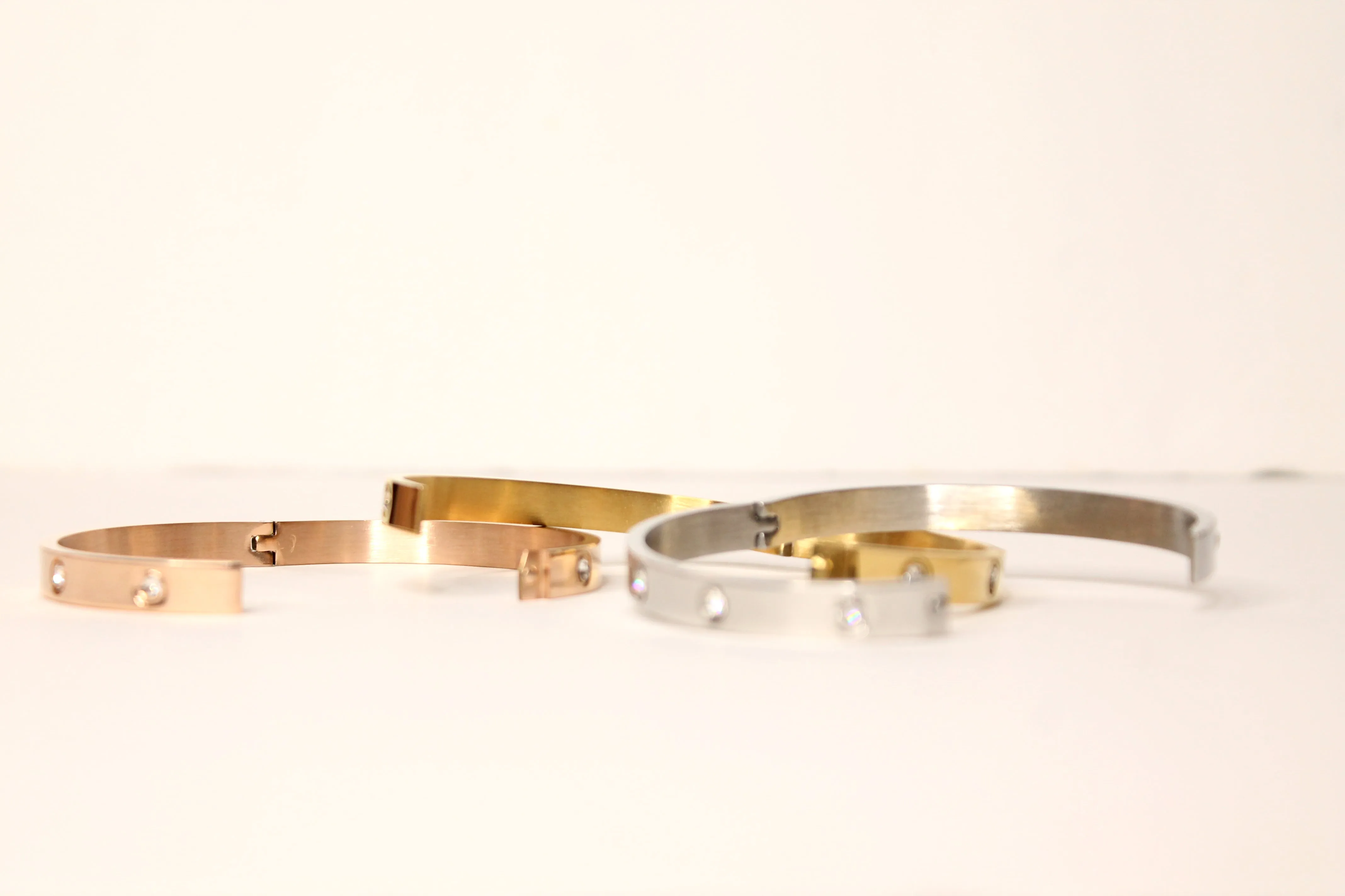 Cuff stainless steel bangles bracelets