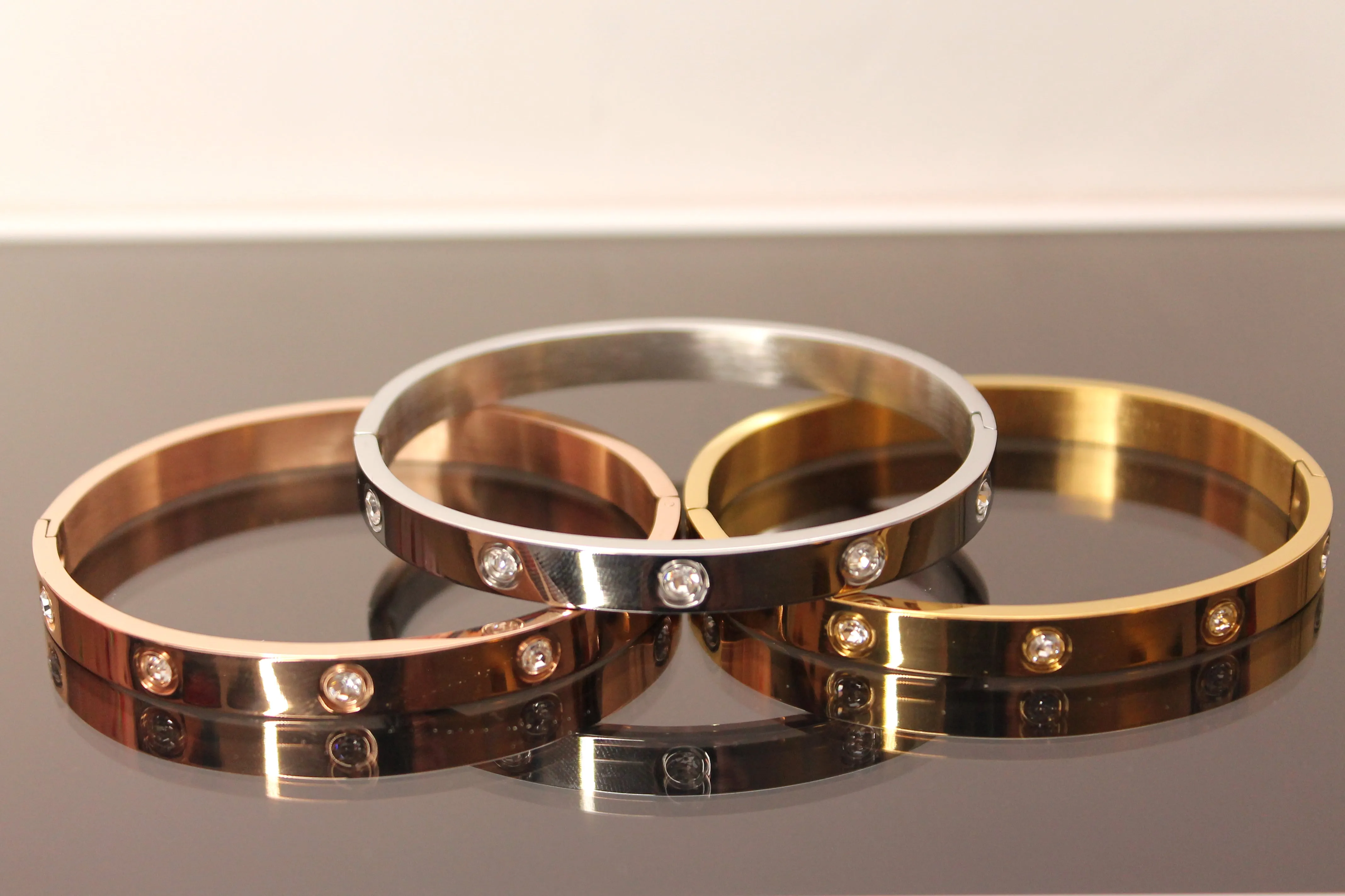 Cuff stainless steel bangles bracelets