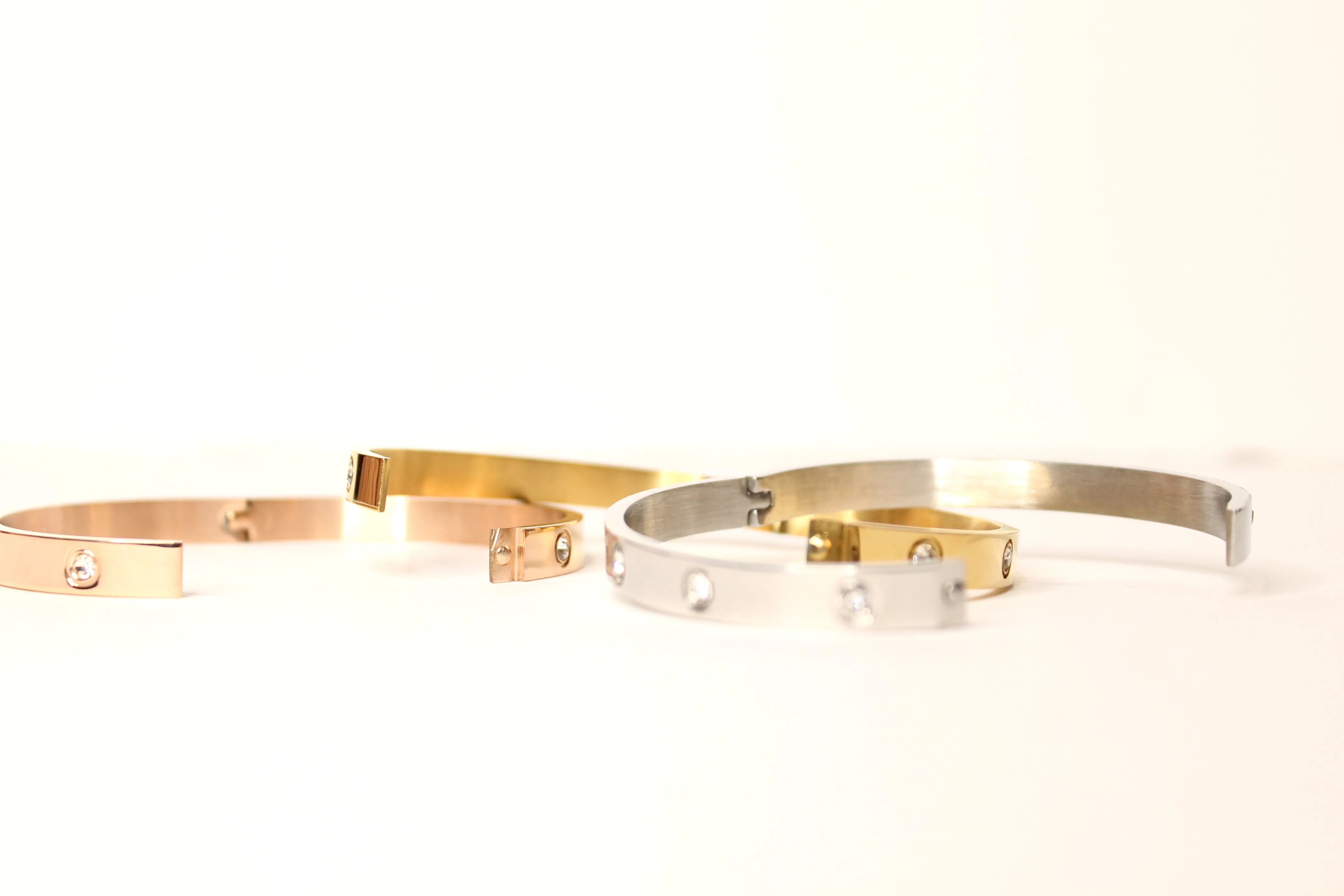 Cuff stainless steel bangles bracelets