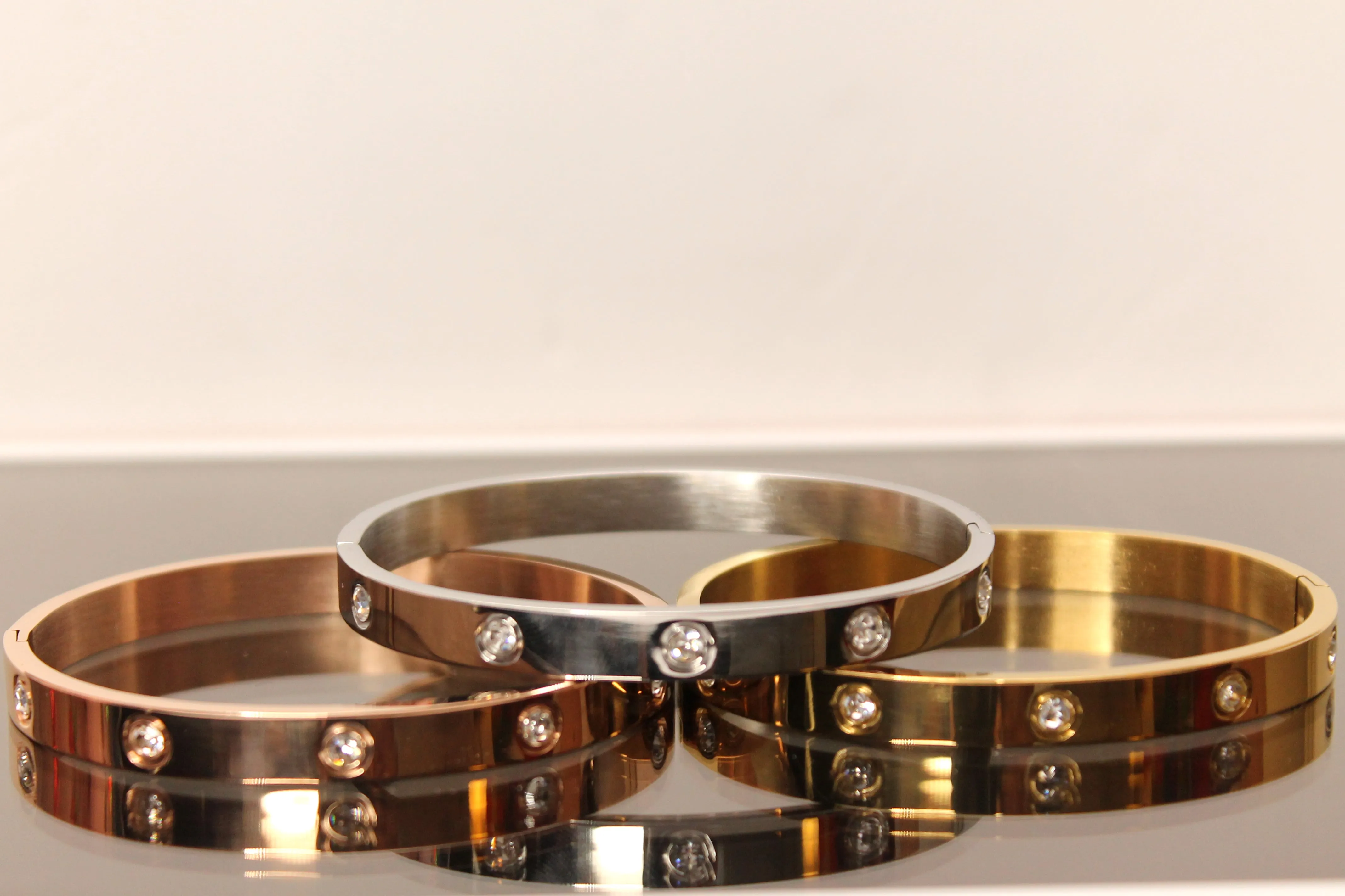 Cuff stainless steel bangles bracelets