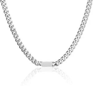 Curb Cuban Chain Link Necklace for Men Women,316L Stainless Steel Dainty Chunky Chain Choker Necklaces for Men Women Trendy Personalized Jewelry