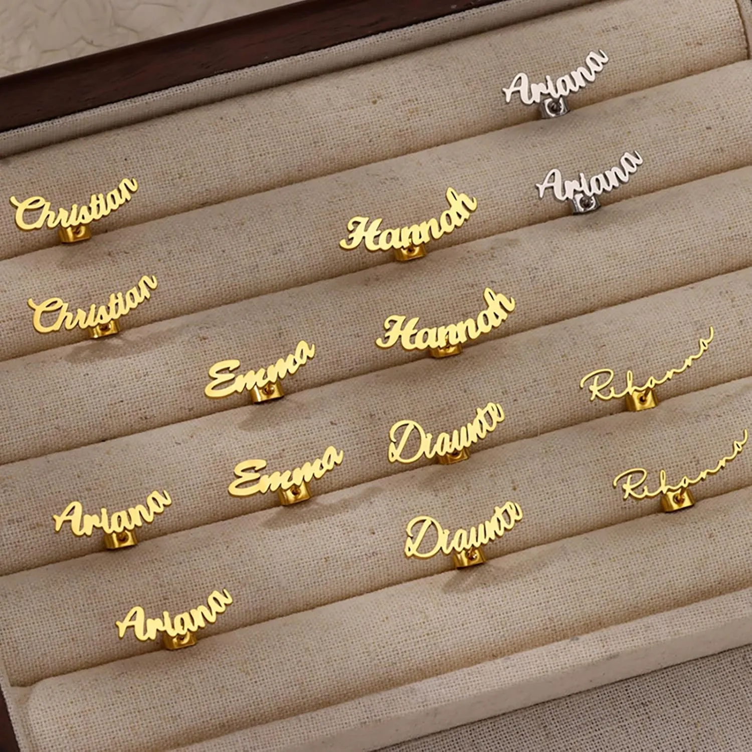 Custom Name Earrings, Personalized Name Earrings, 18K Gold Plated Stainless Steel Stud Earrings, Customized Gift for Her, Valentine's Day Gift, Bridesmaid Gift, Christmas Gift, Mother's Day Gift