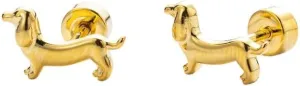Cute Dachshund Dog Cartilage Helix Stud Earrings for Women Men Stainless Steel Puppy Animal Pet Screw Flat Back Tragus Tiny Studs Earring Adorable Christmas Jewelry Gifts Birthday 18G