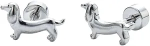 Cute Dachshund Dog Cartilage Helix Stud Earrings for Women Men Stainless Steel Puppy Animal Pet Screw Flat Back Tragus Tiny Studs Earring Adorable Christmas Jewelry Gifts Birthday 18G