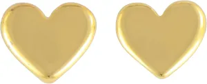 Demdaco Women's Everyday Fashion Stud Post Earrings, 4mm Gold-Plated, Hearts