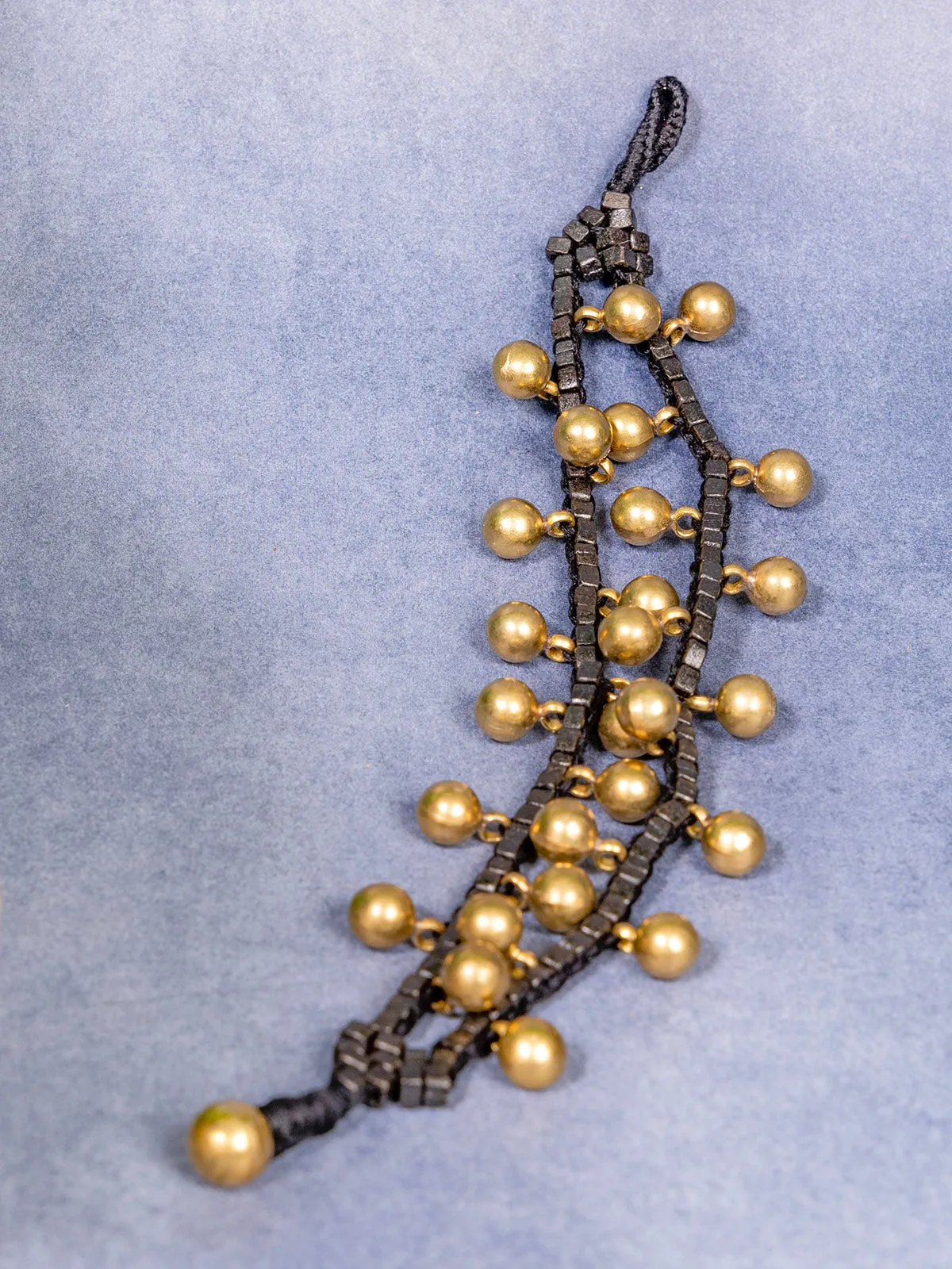Dhokra Jewellery Bracelet Black and Gold