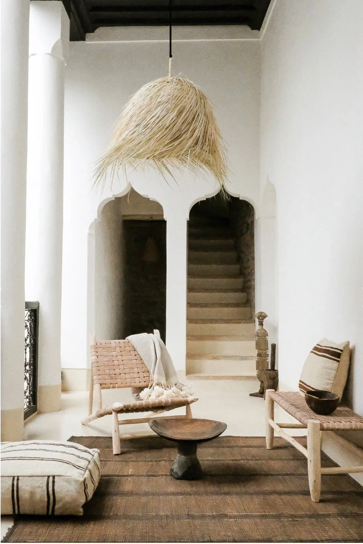 DOME RAFFIA LAMP SHADE