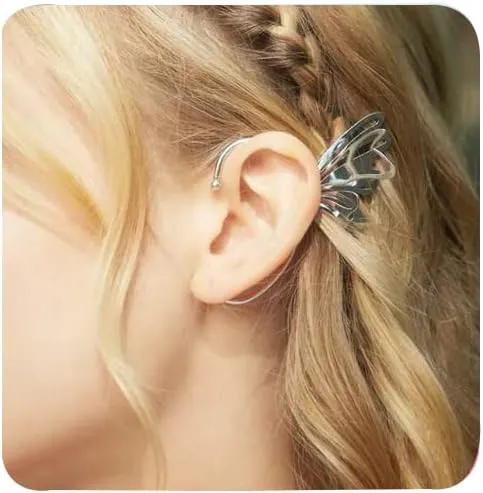 Ear Cuff Earrings for women Butterfly Ear Wrap Earrings No Pierced Earrings Stocking Stuffers Christmas Gifts for Teen Girls 2023
