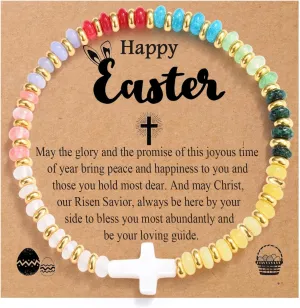 Easter Basket Stuffers for Teen Girls Kids Christian Gifts Cross Bracelet Religious Gifts for Daughter, Granddaughter, Niece, Sister