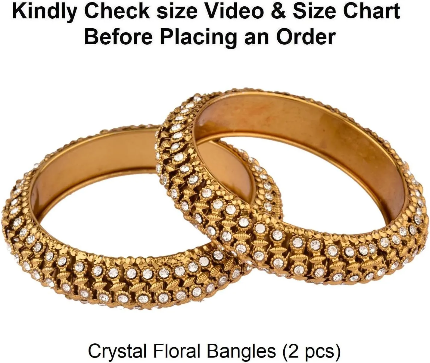 Efulgenz Boho Tribal Antique Crystal Floral Oxidized Indian Bangle Bracelet Jewelry for Women