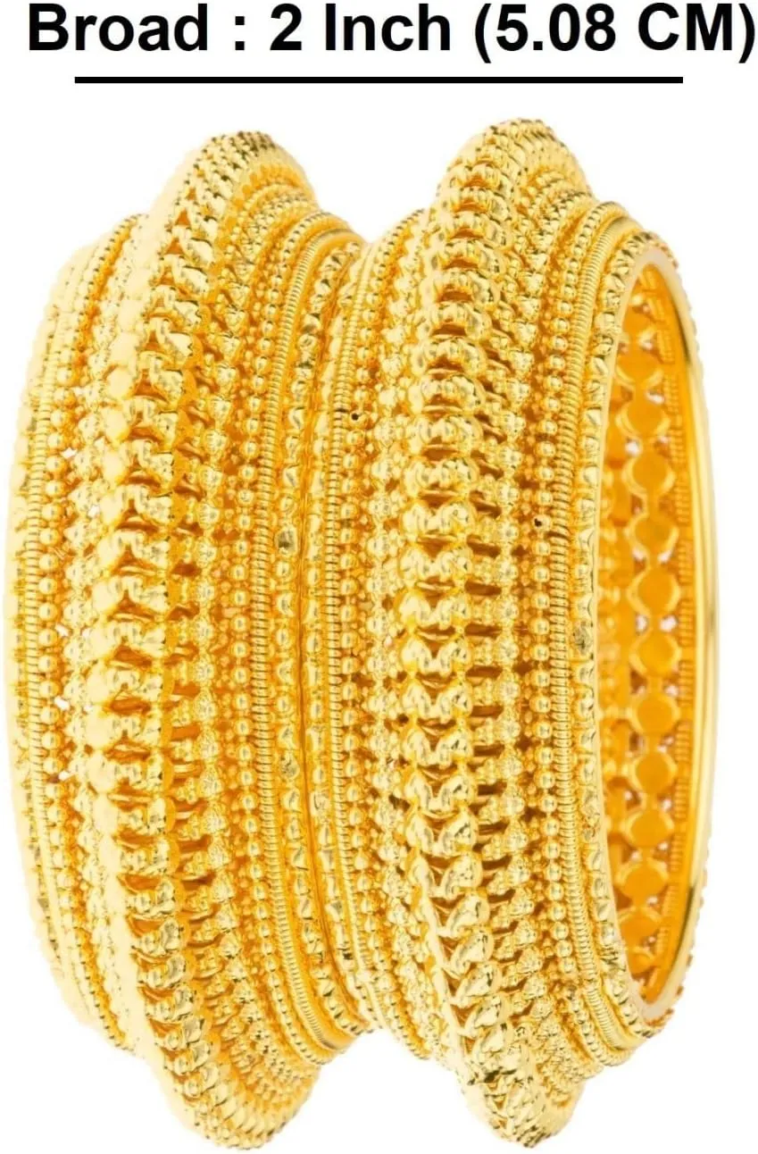 Efulgenz Indian Bangles for Women Traditional Bridal Bracelet Kada Bangles Set Bollywood Wedding Bracelet Bangle Jewelry for Women (2 Pcs)