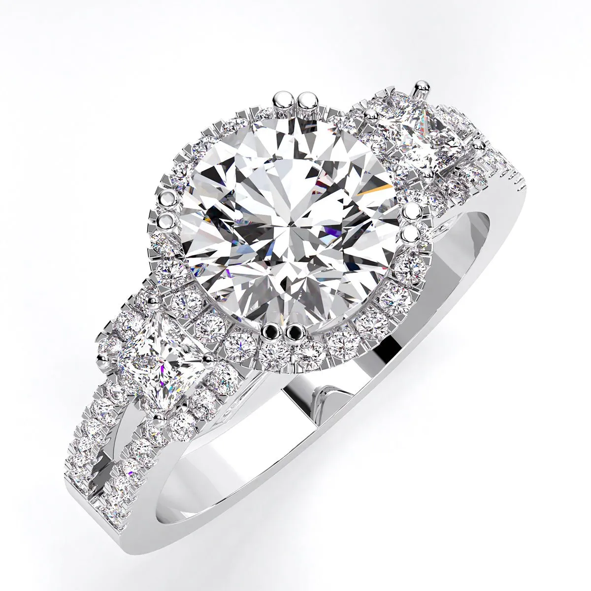 Erica - GIA Natural Round Diamond Engagement Ring