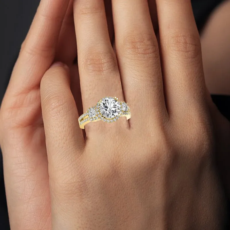 Erica - GIA Natural Round Diamond Engagement Ring