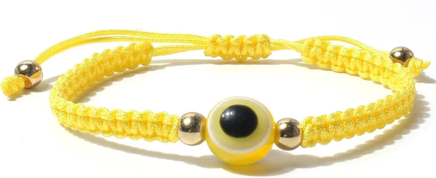 Evil Eye Rope Bracelets Adjustable Handmade Braided Rope Evil Eye Kabbalah Bracelet Turkish Good Luck Protection Friendship Bracelet for Women Men Jewelry