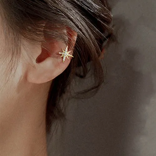 Exquisite Rhinestone Decor Ear Cuff Earring For Woman Ear