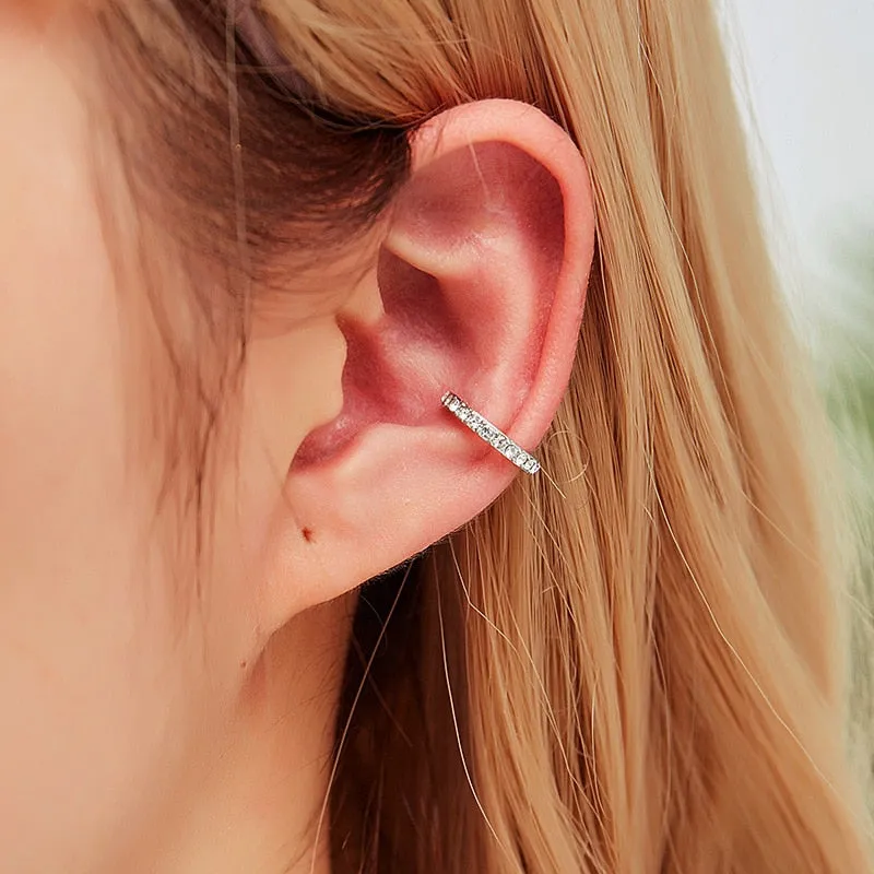 Exquisite Rhinestone Decor Ear Cuff Earring For Woman Ear